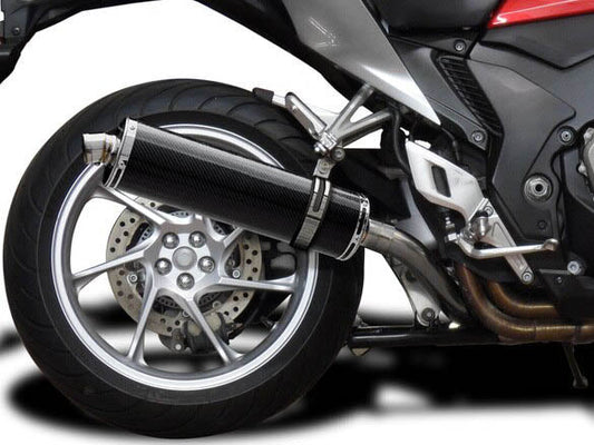 DELKEVIC Honda VFR1200F Interceptor Slip-on Exhaust Stubby 18" Carbon