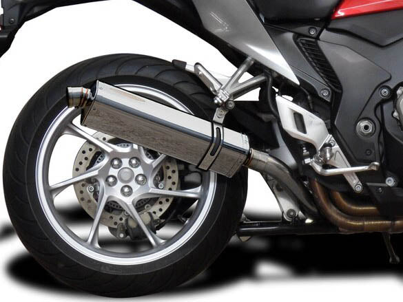 DELKEVIC Honda VFR1200F Interceptor Slip-on Exhaust Stubby 17" Tri-Oval