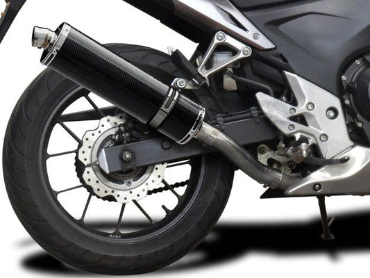 DELKEVIC Honda CBR500R Slip-on Exhaust Stubby 18" Carbon