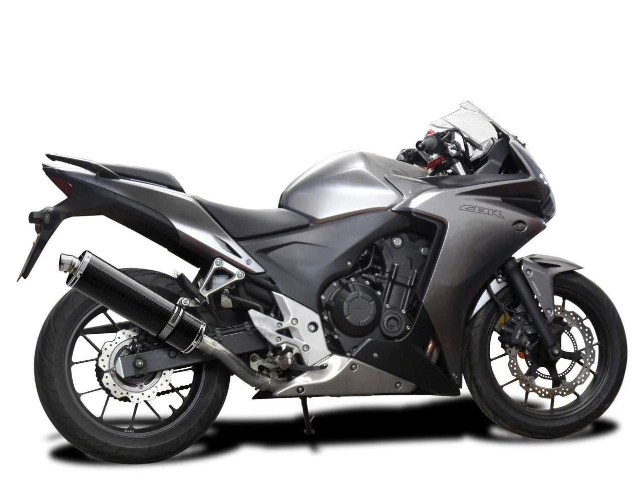 DELKEVIC Honda CBR500R Slip-on Exhaust Stubby 18" Carbon