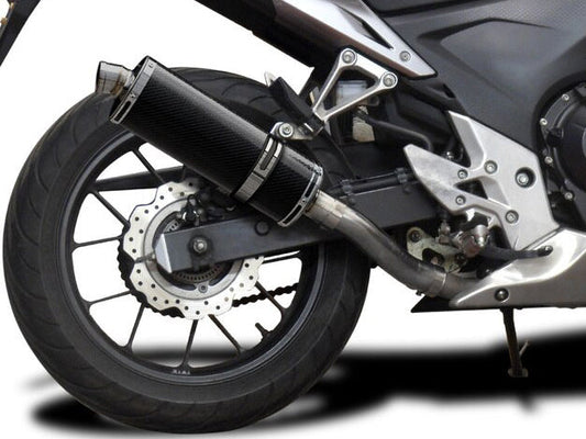 DELKEVIC Honda CBR500R Slip-on Exhaust Stubby 14" Carbon