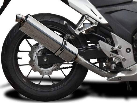 DELKEVIC Honda CB500F (13/18) Slip-on Exhaust Stubby 17" Tri-Oval