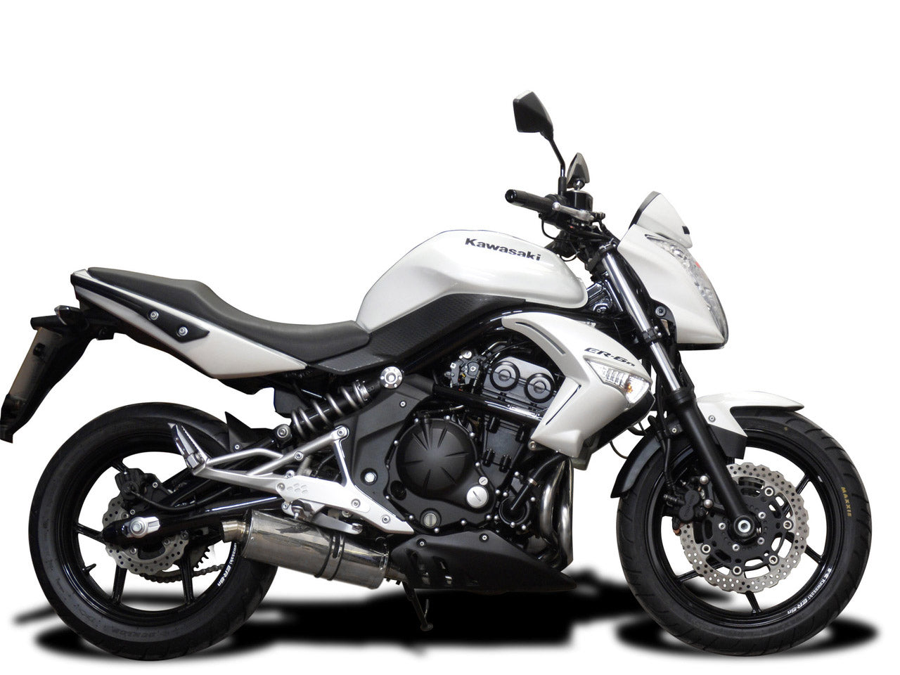 DELKEVIC Kawasaki ER-6N (09/11) Full Exhaust System with Stubby 14" Silencer