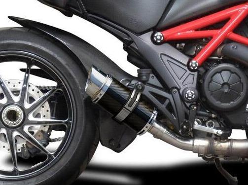 DELKEVIC Ducati Diavel 1200 Slip-on Exhaust Mini 8" Carbon