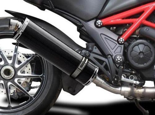 DELKEVIC Ducati Diavel 1200 Slip-on Exhaust Stubby 18" Carbon