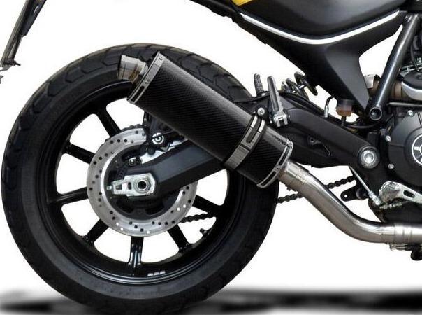 DELKEVIC Ducati Scrambler 800 Slip-on Exhaust Stubby 14" Carbon