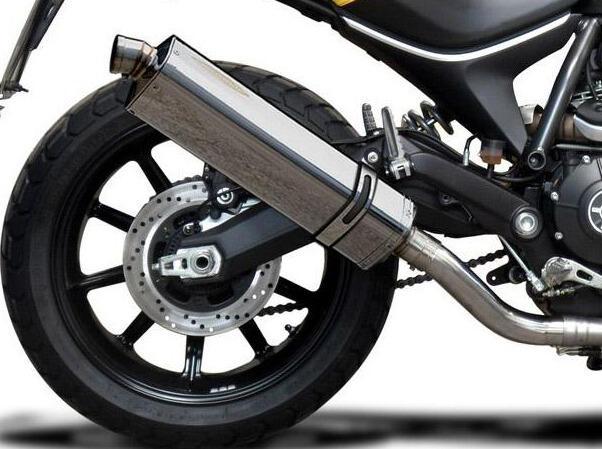 DELKEVIC Ducati Scrambler 800 Slip-on Exhaust Stubby 17" Tri-Oval