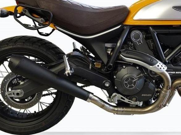 QD EXHAUST Ducati Scrambler 800 Semi-Full Exhaust System "MaXcone" (dark)