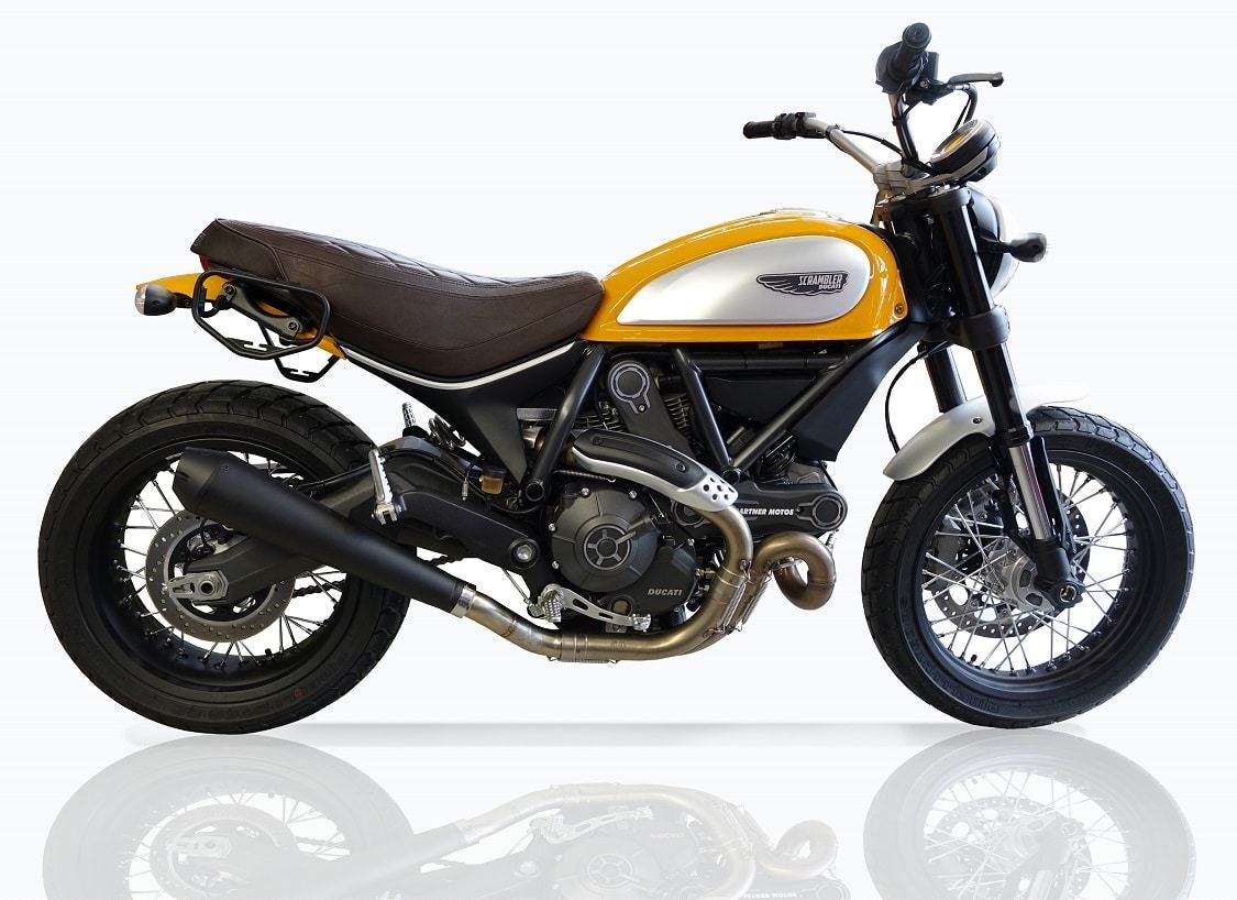 QD EXHAUST Ducati Scrambler 800 Semi-Full Exhaust System "MaXcone" (dark)