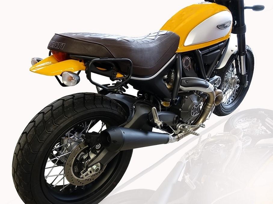 QD EXHAUST Ducati Scrambler 800 Semi-Full Exhaust System "MaXcone" (dark)