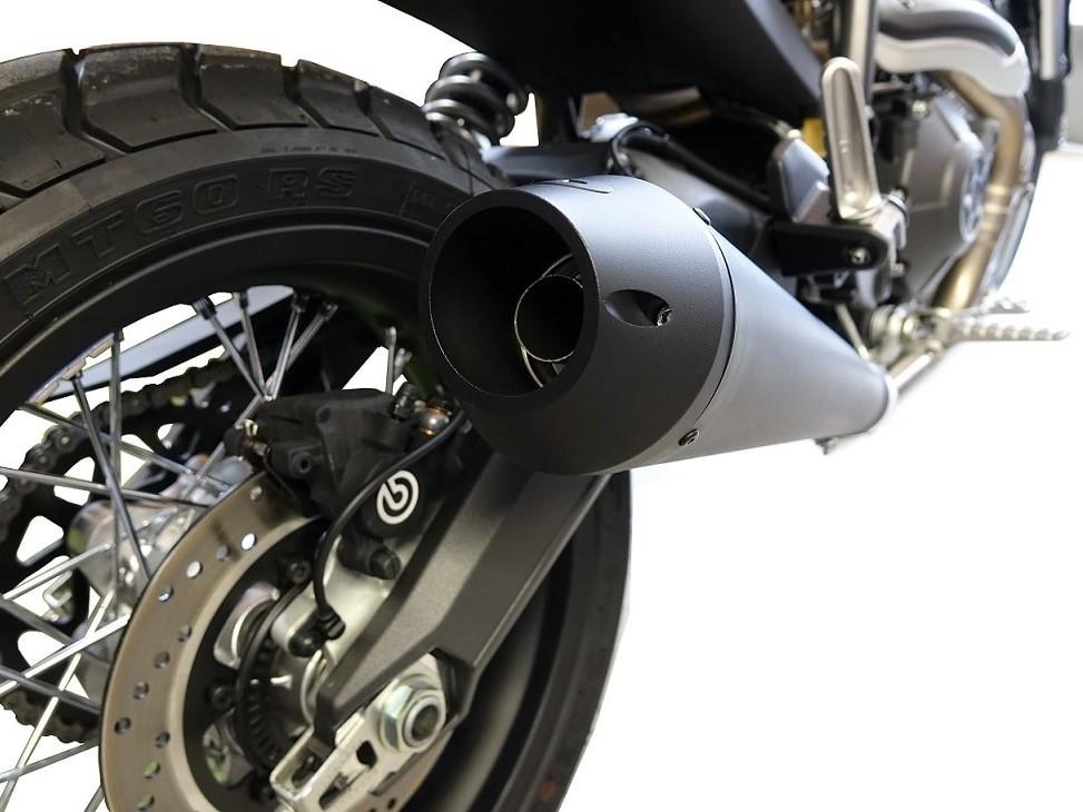 QD EXHAUST Ducati Scrambler 800 Semi-Full Exhaust System "MaXcone" (dark)