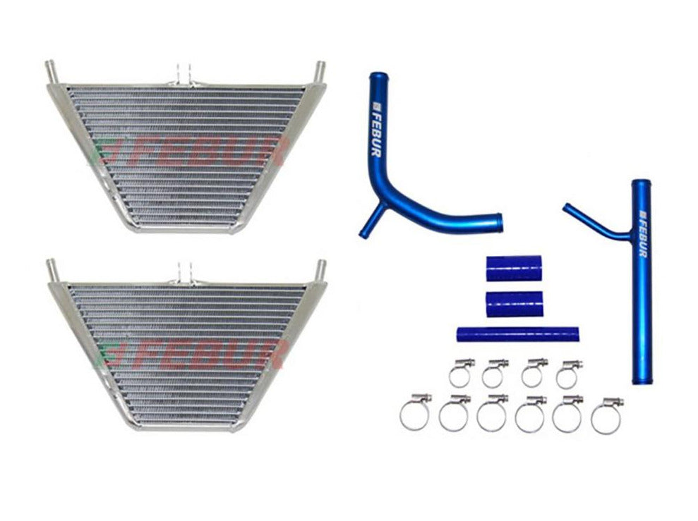 FEBUR Kawasaki ZX-10R (08/10) Additional Racing Water Radiator (With silicon hoses)