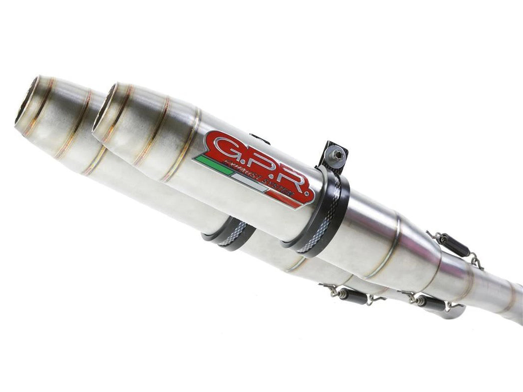 GPR Aprilia Dorsoduro 750 Dual Slip-on Exhaust "Deeptone Inox" (racing)