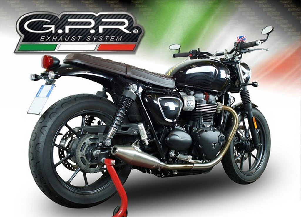 GPR Triumph Street Twin Dual Slip-on Exhaust "Vintacone" (EU homologated)