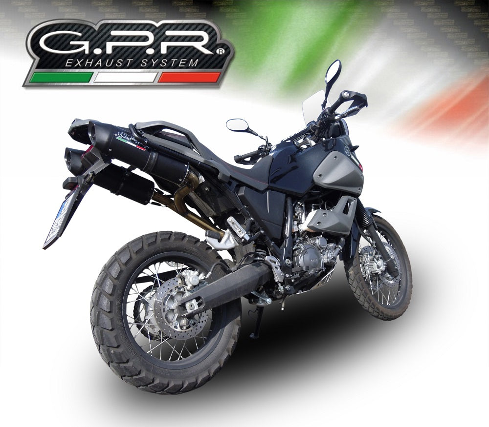 GPR Yamaha XT660Z Ténéré Dual Slip-on Exhaust "Furore Nero" (EU homologated)