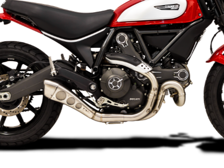 HP CORSE Ducati Scrambler 800 Slip-on Exhaust "Hydroform Satin" (EU homologated)