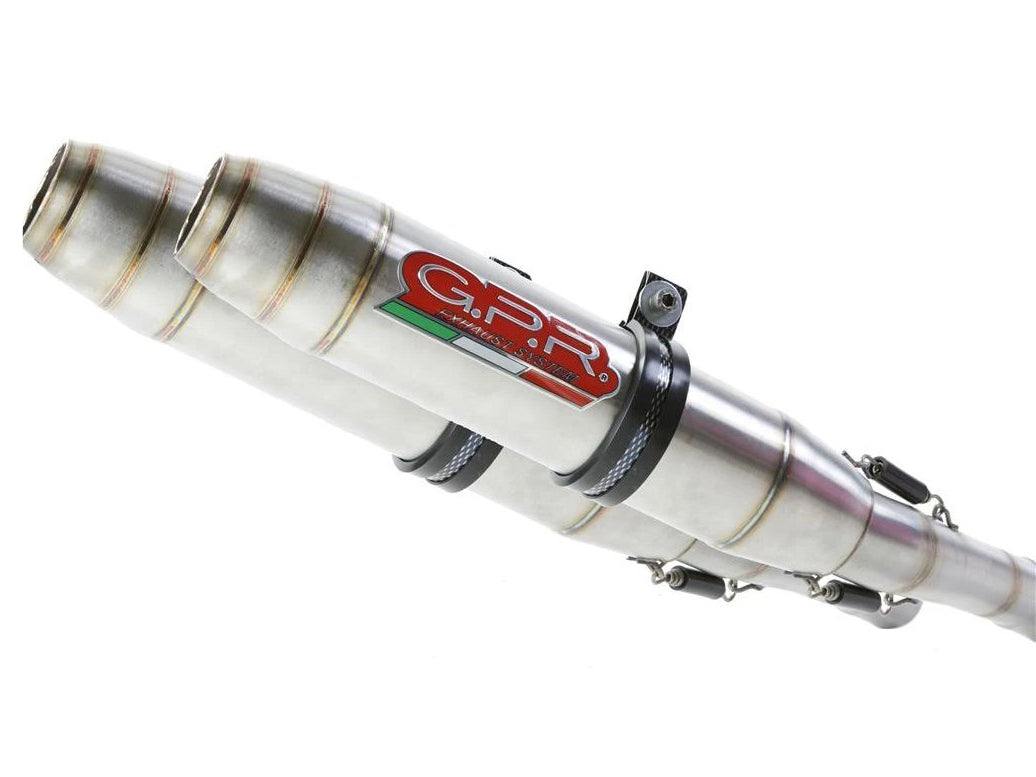 GPR Aprilia Shiver 900 Dual Slip-on Exhaust "Deeptone Inox" (racing)